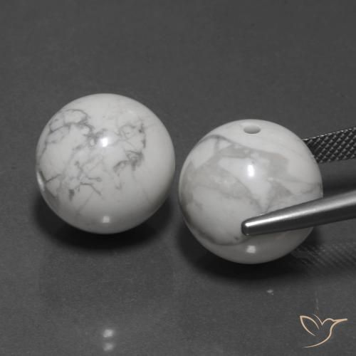 Shop natural 46.04ct Blanc grisâtre Howlite gems, Sphère / Boule, from États Unis at GemSelect. In stock, global shipping!