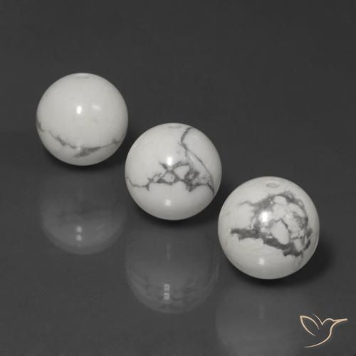 69.17ctw Naturel Blanc grisâtre Howlite, Sphère / Boule, Opaque