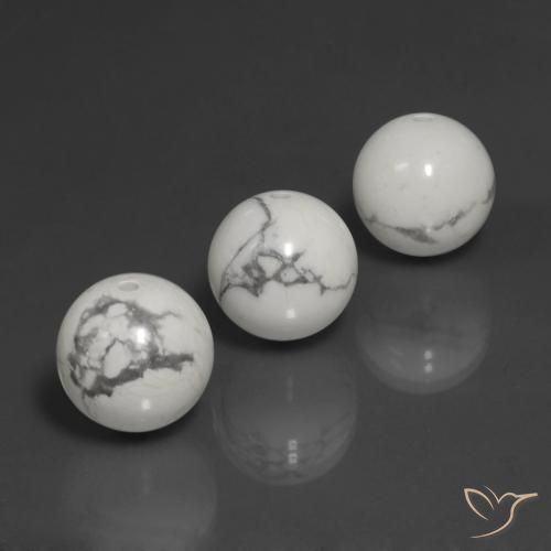 Shop natural 69.17ct Blanc grisâtre Howlite gems, Sphère / Boule, from États Unis at GemSelect. In stock, global shipping!
