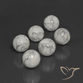 Shop natural 91.64ct Blanc grisâtre Howlite gems, Sphère / Boule, from États Unis at GemSelect. In stock, global shipping!