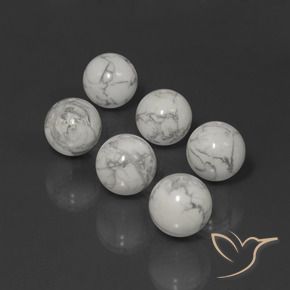 Shop natural 91.64ct Blanc grisâtre Howlite gems, Sphère / Boule, from États Unis at GemSelect. In stock, global shipping!