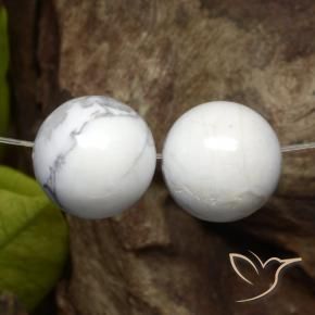 Shop natural 30.18ct Blanc grisâtre Howlite gems, Sphère / Boule, from États Unis at GemSelect. In stock, global shipping!