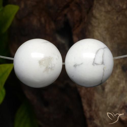 Shop natural 46.44ct Blanc grisâtre Howlite gems, Sphère / Boule, from États Unis at GemSelect. In stock, global shipping!