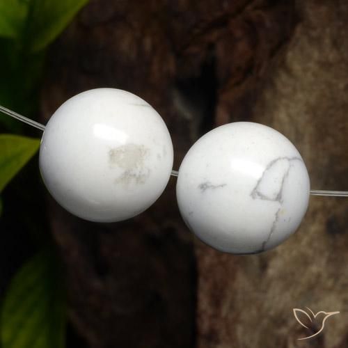 Shop natural 46.44ct Blanc grisâtre Howlite gems, Sphère / Boule, from États Unis at GemSelect. In stock, global shipping!