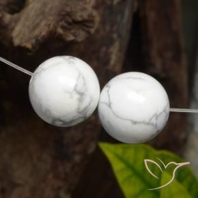 Shop natural 30.39ct Blanc grisâtre Howlite gems, Sphère / Boule, from États Unis at GemSelect. In stock, global shipping!