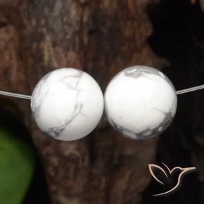 Shop natural 30.20ct Blanc grisâtre Howlite gems, Sphère / Boule, from États Unis at GemSelect. In stock, global shipping!
