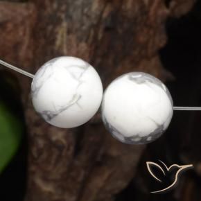 Shop natural 30.20ct Blanc grisâtre Howlite gems, Sphère / Boule, from États Unis at GemSelect. In stock, global shipping!