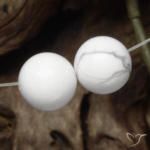 30.36ctw Naturel Blanc grisâtre Howlite, Sphère / Boule, Opaque