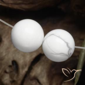Shop natural 30.36ct Blanc grisâtre Howlite gems, Sphère / Boule, from États Unis at GemSelect. In stock, global shipping!