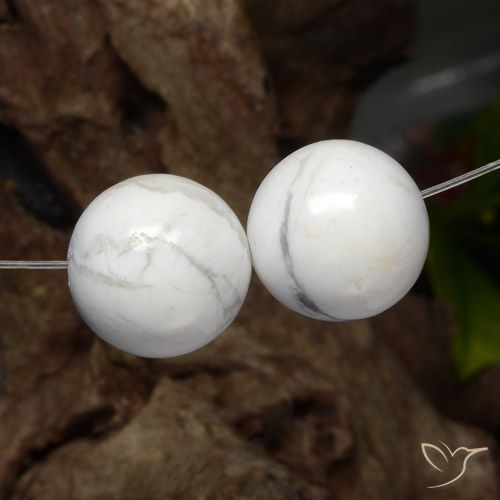 30.50ctw Naturel Blanc grisâtre Howlite, Sphère / Boule, Opaque