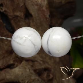 Shop natural 30.50ct Blanc grisâtre Howlite gems, Sphère / Boule, from États Unis at GemSelect. In stock, global shipping!