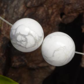 Achetez naturel 29.96ct Blanc multicolore Howlite gems, Sphère / Boule, En provenance États Unis chez GemSelect. En stock, livraison internationale!