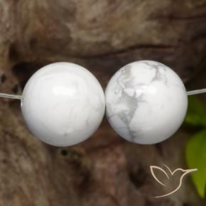 Shop natural 30.41ct Blanc grisâtre Howlite gems, Sphère / Boule, from États Unis at GemSelect. In stock, global shipping!