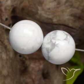 Shop natural 30.41ct Blanc grisâtre Howlite gems, Sphère / Boule, from États Unis at GemSelect. In stock, global shipping!