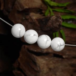 Achetez naturel 14.31ct Blanc grisâtre Howlite gems, Sphère / Boule, En provenance États Unis chez GemSelect. En stock, livraison internationale!