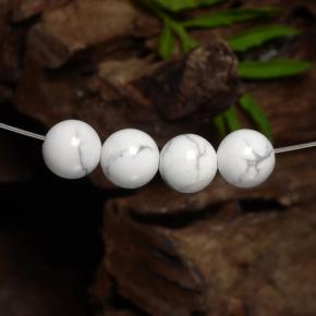 Achetez naturel 14.31ct Blanc grisâtre Howlite gems, Sphère / Boule, En provenance États Unis chez GemSelect. En stock, livraison internationale!