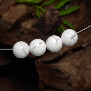 Achetez naturel 14.31ct Blanc grisâtre Howlite gems, Sphère / Boule, En provenance États Unis chez GemSelect. En stock, livraison internationale!