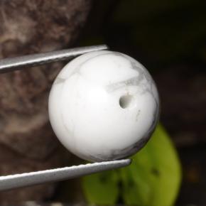 Howlite Blanc grisâtre naturelle Sphère / Boule, 15.45 ct, Opaque