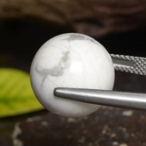 Howlite blanc multicolore naturelle sphère / boule, 23,14 ct, opaque