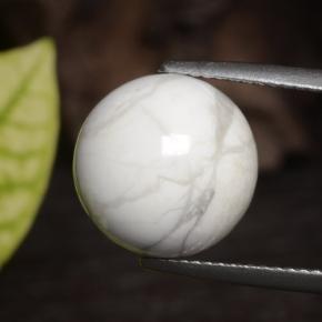 Howlite blanc naturelle sphère / boule, 14,75 ct, opaque