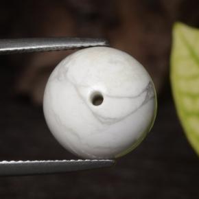 Howlite blanc naturelle sphère / boule, 14,75 ct, opaque