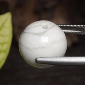 Howlite blanc naturelle sphère / boule, 14,75 ct, opaque