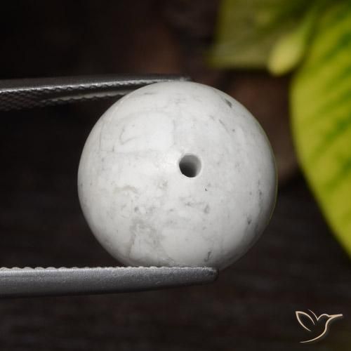 22.74ct Naturel Blanc grisâtre Howlite, Sphère / Boule, Opaque