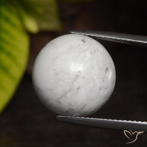Howlite Blanc grisâtre naturelle Sphère / Boule, 22.74 ct, Opaque