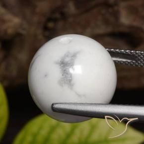 Howlite Blanc grisâtre naturelle Sphère / Boule, 23.54 ct, Opaque