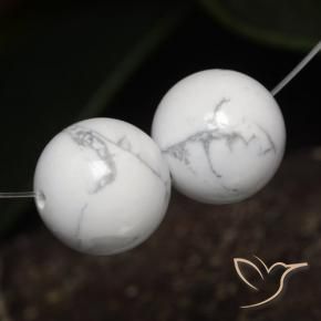 Shop natural 46.72ct Blanc grisâtre Howlite gems, Sphère / Boule, from États Unis at GemSelect. In stock, global shipping!