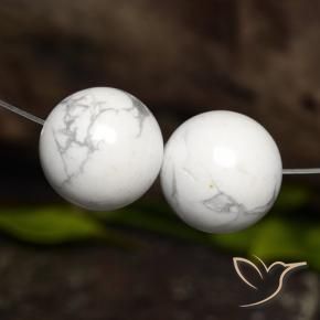 Shop natural 46.12ct Blanc grisâtre Howlite gems, Sphère / Boule, from États Unis at GemSelect. In stock, global shipping!