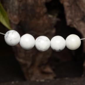 Achetez naturel 23.39ct Blanc multicolore Howlite gems, Sphère / Boule, En provenance États Unis chez GemSelect. En stock, livraison internationale!