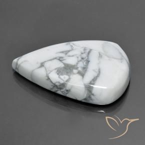 Howlite Blanc grisâtre naturelle En forme de poire, 58.05 ct, Opaque