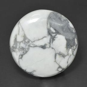 Howlite Blanc multicolore naturelle Coupe roude, 62.63 ct, Opaque