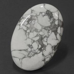 Howlite Blanc multicolore naturelle Coupe ovale, 113.38 ct, Opaque