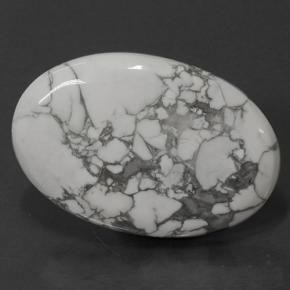 Howlite Blanc multicolore naturelle Coupe ovale, 113.38 ct, Opaque