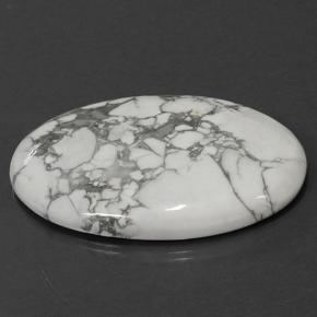 Howlite Blanc multicolore naturelle Coupe ovale, 113.38 ct, Opaque