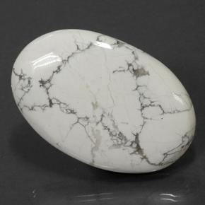 Howlite Blanc multicolore naturelle Coupe ovale, 82.30 ct, Opaque