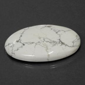 Howlite Blanc multicolore naturelle Coupe ovale, 82.30 ct, Opaque