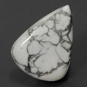 Howlite blanc naturelle en forme de poire, 48,63 ct, opaque