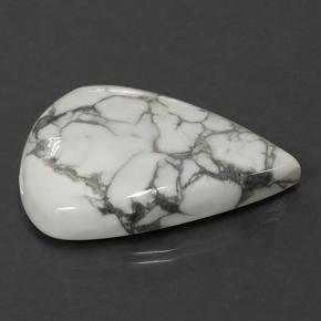 Howlite blanc naturelle en forme de poire, 48,63 ct, opaque