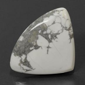Howlite blanc multicolore naturelle en forme de poire, 103,42 ct, opaque