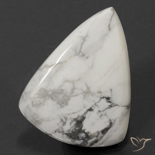 71.74ct Naturel Blanc grisâtre Howlite, En forme de poire, Opaque