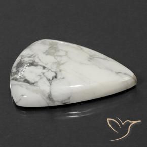 Howlite Blanc grisâtre naturelle En forme de poire, 71.74 ct, Opaque
