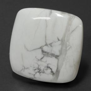 Howlite blanc naturelle coupe coussin, 78,87 ct, opaque