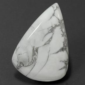 Howlite blanc naturelle en forme de poire, 81,32 ct, opaque