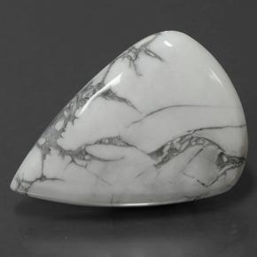Howlite blanc naturelle en forme de poire, 81,32 ct, opaque