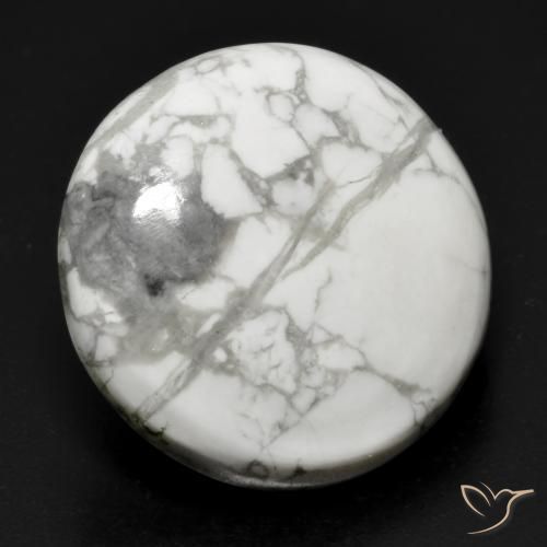 22.71ct Naturel Blanc grisâtre Howlite, Tour, Opaque