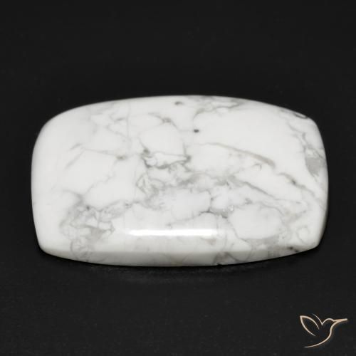 Howlite Blanc grisâtre naturelle Coussin, 15.83 ct, Opaque