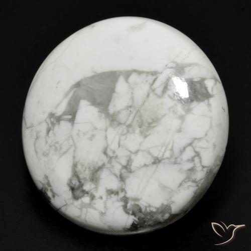 Howlite Blanc grisâtre naturelle Tour, 27.40 ct, Opaque
